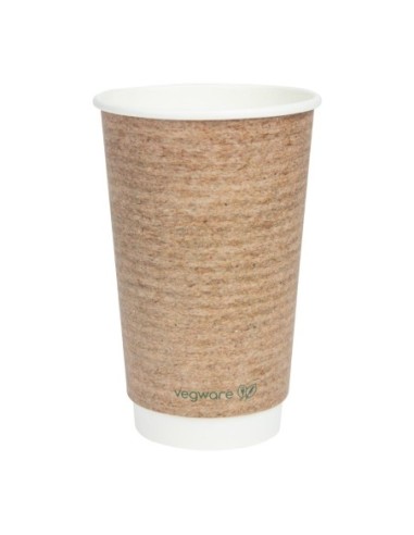 Gobelets boissons chaudes double paroi compostables Vegware 455 ml (lot de 400)