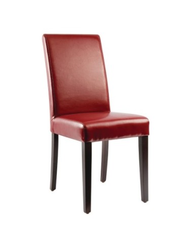 Chaises en simili cuir Bolero rouges (Lot de 2)