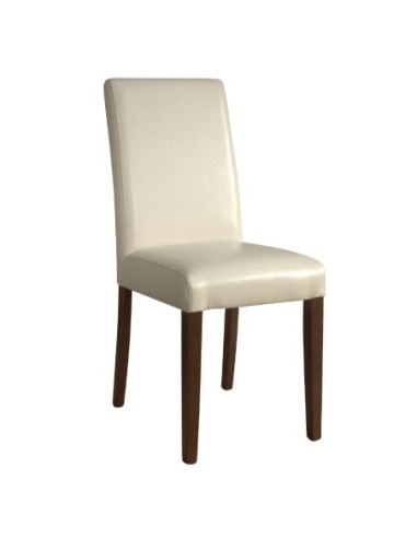 Chaises en simili cuir Bolero crème (Lot de 2)