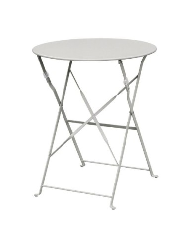 Table de terrasse en acier Bolero grise