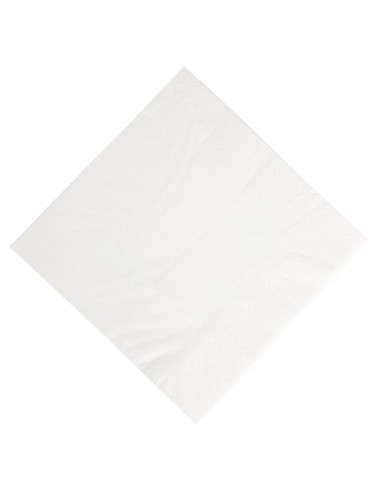 Serviettes déjeuner ouate blanches compostables Duni 400mm (lot de 1000)