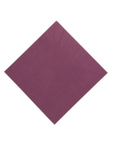 Serviettes ouate prune Duni 330mm (Lot de 1000)