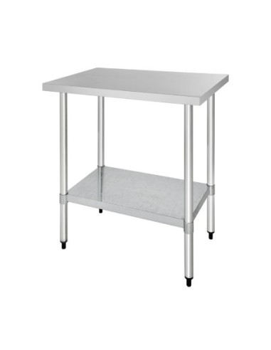 Table en acier inoxydable sans rebord Vogue 900 x 700mm