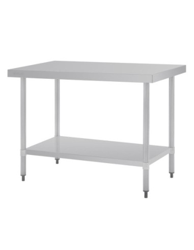 Table en acier inoxydable sans rebord Vogue 1200 x 700mm