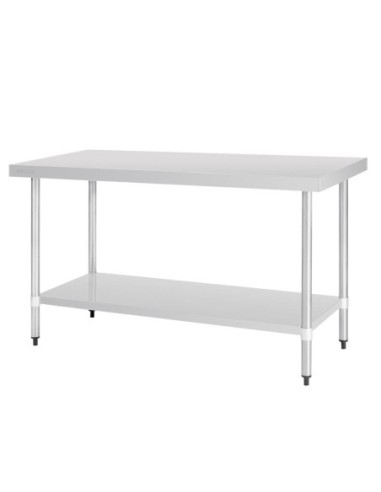 Table en acier inoxydable sans rebord Vogue 1500 x 700mm