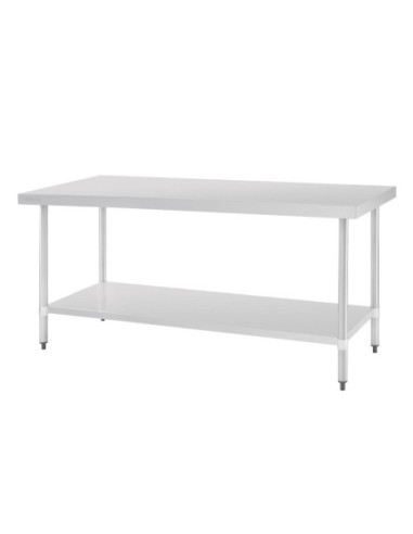 Table en acier inoxydable sans rebord Vogue 1800 x 700mm