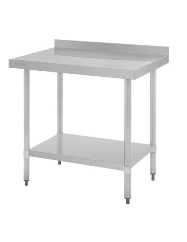 Table en acier inoxydable avec rebord Vogue 900 x 700mm