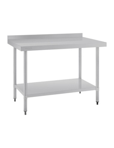 Table en acier inoxydable avec rebord Vogue 1200 x 700mm