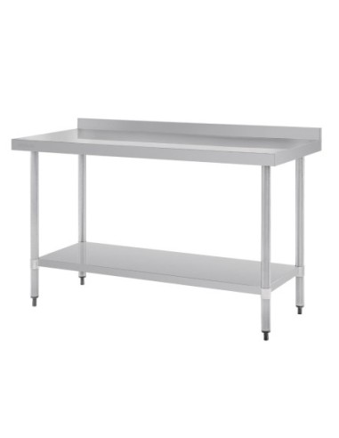 Table en acier inoxydable avec rebord Vogue 1500 x 700mm