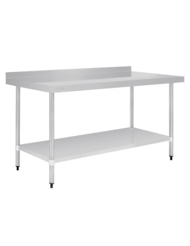 Table en acier inoxydable avec rebord Vogue 1800 x 700mm