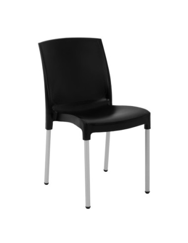 Chaises bistro empilables Bolero noires (Lot de 4)