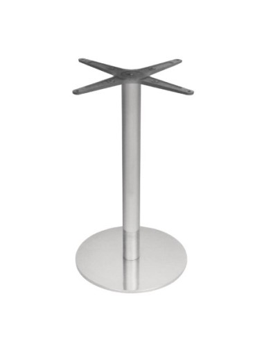 Pied de table rond en acier inoxydable Bolero