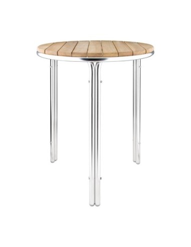 Table ronde en frêne et aluminium Bolero 600mm