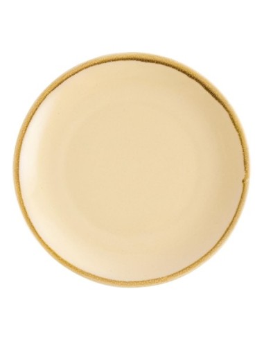 Assiette plate ronde couleur sable Olympia Kiln 280mm (Lot de 4)