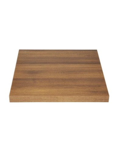 Plateau de table carré Bolero 600mm effet bois chêne rustique