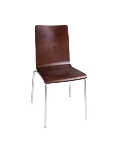 Chaises dossier carré marron foncé Bolero (lot de 4)