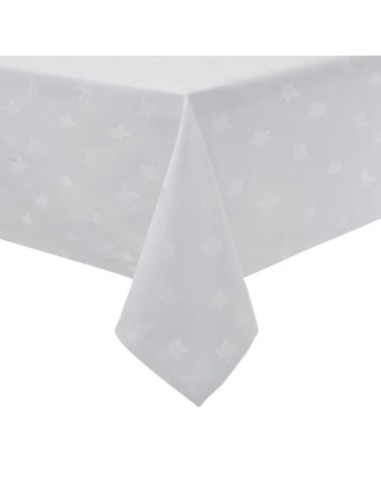 Nappe carrée blanche feuilles de lierre Mitre Luxury Luxor 1350 x 1350mm