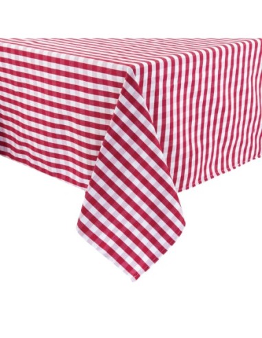 Nappe carrée à carreaux rouges en polyester Mitre Comfort Gingham 890 x 890mm