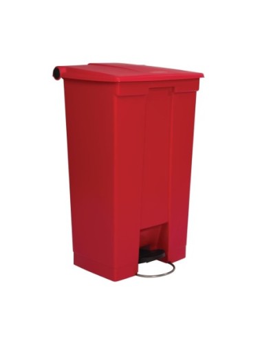 Conteneur à pédale Rubbermaid rouge 87L