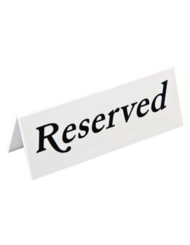 Chevalets de table en plastique Olympia "Reserved" (lot de 10)