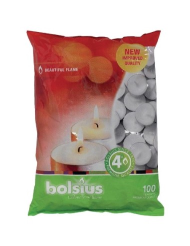 Bougies chauffe plats Bolsius 4 heures (Lot de 100)