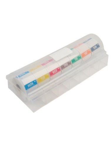 Etiquettes amovibles code couleur avec distributeur plastique Hygiplas 50mm