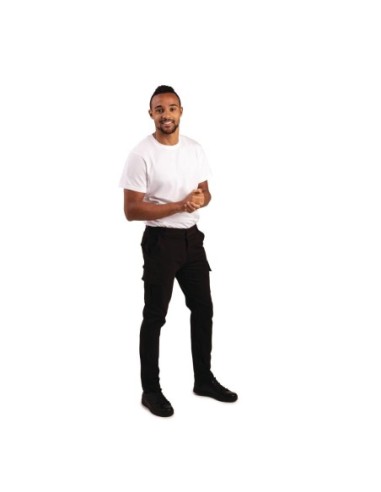 Pantalon homme slim stretch Cargo noir 40