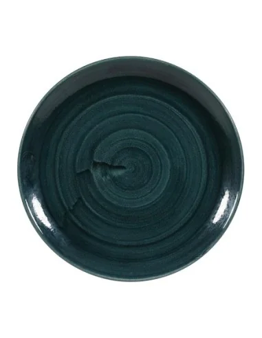 Assiettes rondes Churchill Stonecast Patina Rustic Teal 288mm (Lot de 12)