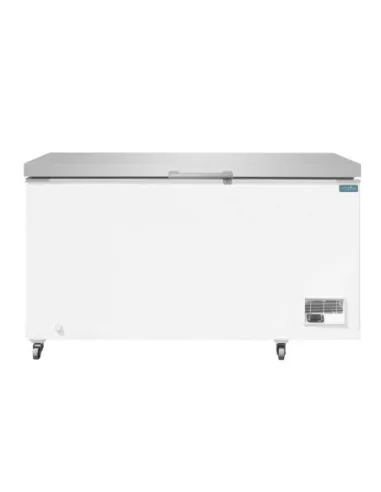 Congélateur coffre avec couvercle inox Polar Série G 378L