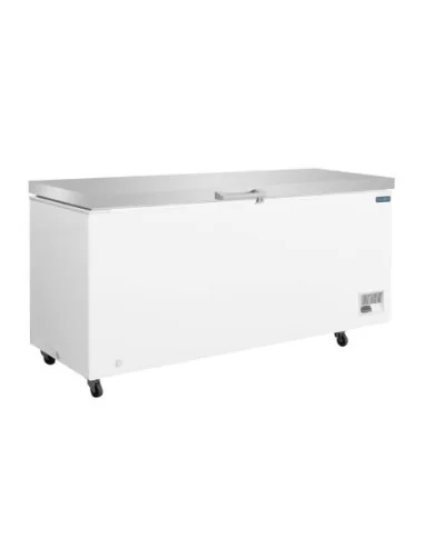 Congélateur coffre avec couvercle inox Polar Série G 581L