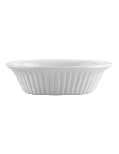 Plat à tourte ovale blanc Olympia (Lot de 6)