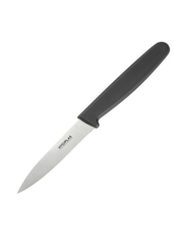 Couteau d'office lame droite Hygiplas noir 75mm