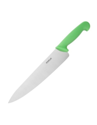 Couteau de cuisinier Hygiplas vert 255mm