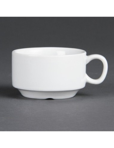 Tasse à espresso empilable blanche Olympia (Lot de 12)