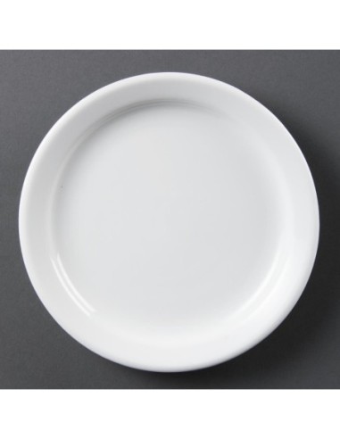 Assiettes à bord étroit blanches Olympia 180mm (Lot de 12)