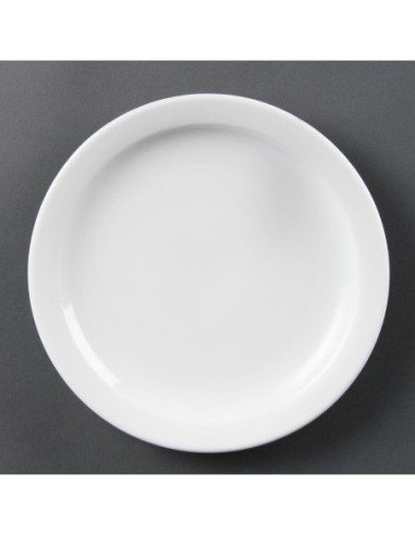 Assiettes à bord étroit blanches Olympia 202mm (Lot de 12)