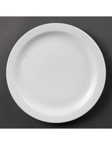 Assiettes à bord étroit blanches Olympia 280mm (Lot de 6)