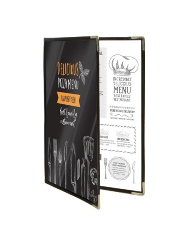 Protège-menus Securit Crystal A4 doubles (lot de 3)