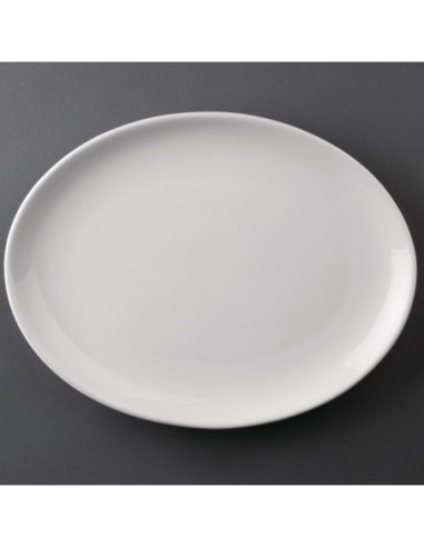 Assiettes ovales Olympia Athena 254 x 197mm (Lot de 12)