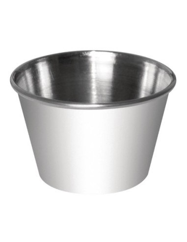 Pots à sauce inox Olympia 230ml (Lot de 12)