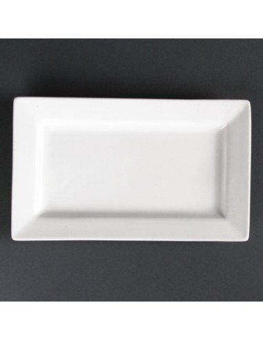 Assiettes rectangulaires à bord large Olympia Lumina 257 x 155mm (Lot de 4)