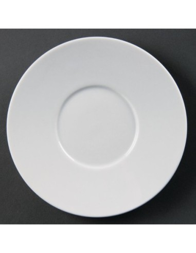 Soucoupes élégantes Olympia Whiteware 148mm (Lot de 12)