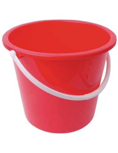 Seau rond en plastique Jantex 10L rouge