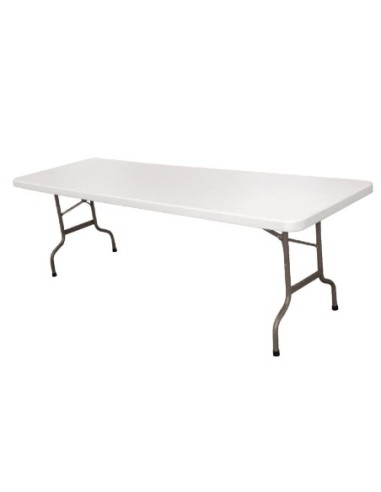 Table pliable au centre Bolero blanche 2430mm