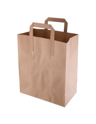 Sacs en papier Compostable marron 255 x 215mm (Lot de 250)