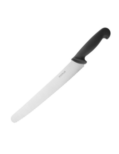 Couteau à pâtisserie denté Hygiplas noir 250mm