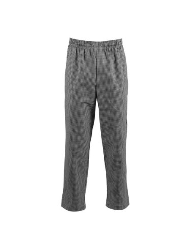 Pantalon de cuisine Whites Easyfit à petits carreaux noirs XS