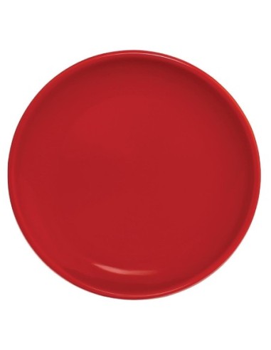 Assiette plate rouge Olympia Café 205mm (Lot de 12)