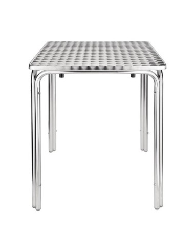 Table carrée inox et aluminium Bolero 600mm