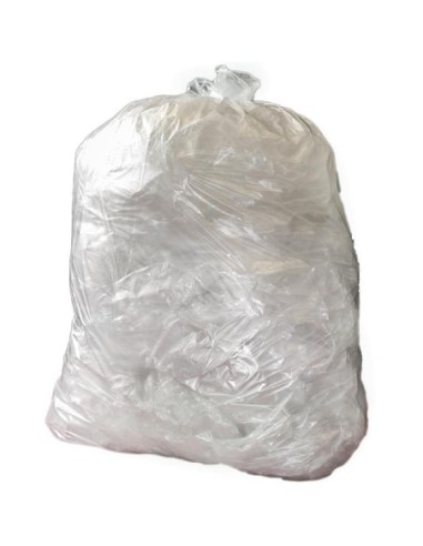 Sacs poubelle recyclés transparents Jantex utilisation moyenne 12kg 90L (lot de 200)